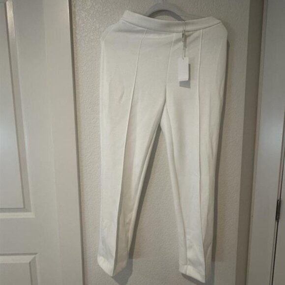 White High Waisted Slim Jogger Pants - Picture 2 of 3